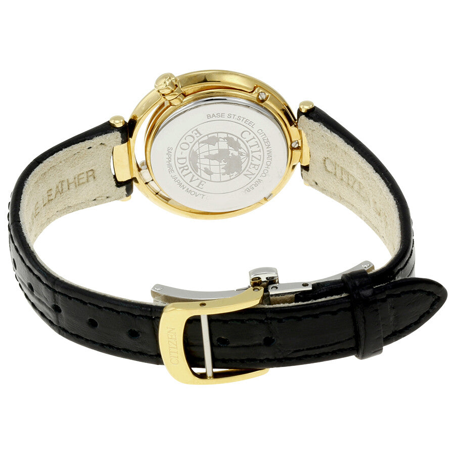 Citizen Sunrise Eco-Drive Diamond Black Leather Strap Ladies Watch CZEM0322-02Y - Dawson Watches #3
