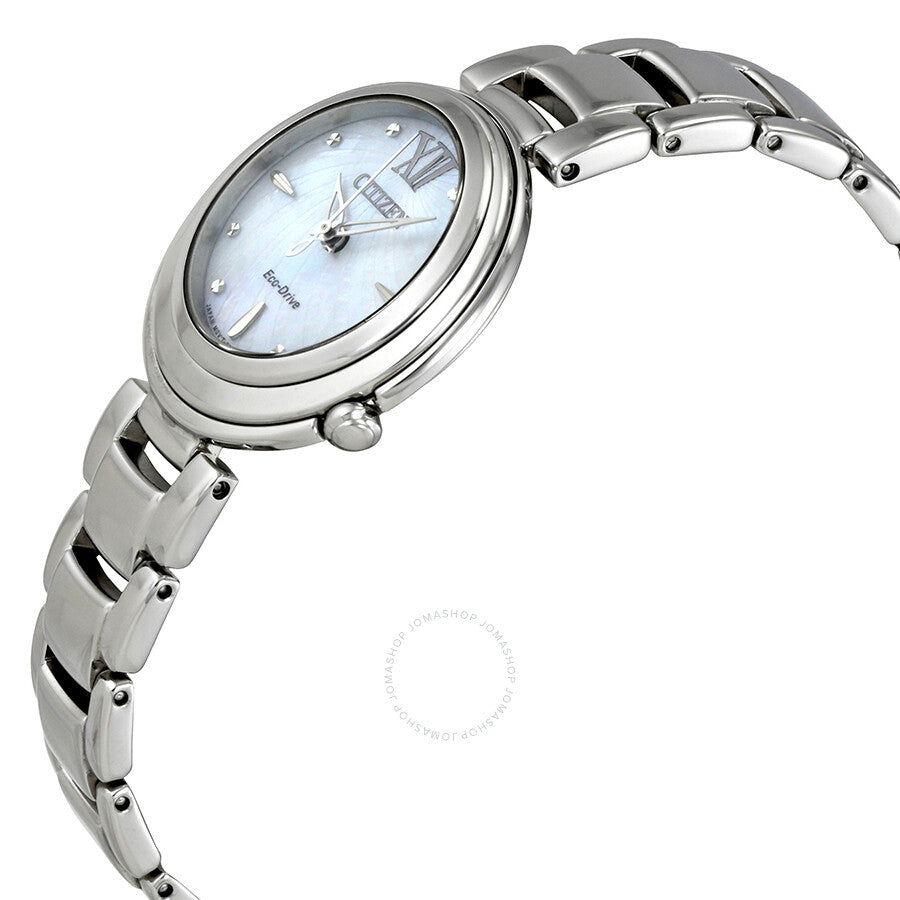 Citizen Sunrise Eco-Drive Mother of Pearl Stainless Steel Ladies Watch EM0330-55D - Dawson Watches #2
