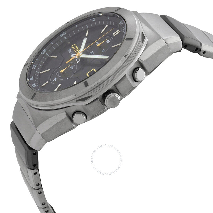 Citizen Super Titanium Armor Chronograph Black Dial Men's Watch CA7058-55E - Dawson Watches #2