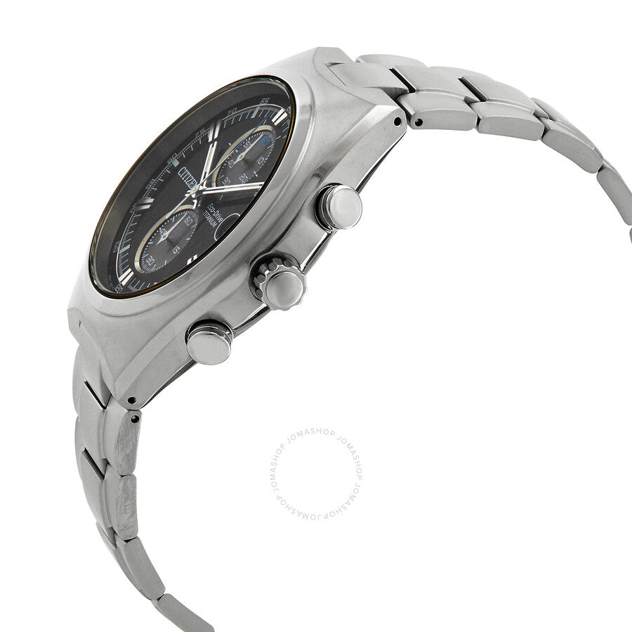 Citizen Super Titanium Chronograph Eco-Drive Black Dial Men's Watch CA7090-87E - Dawson Watches #2