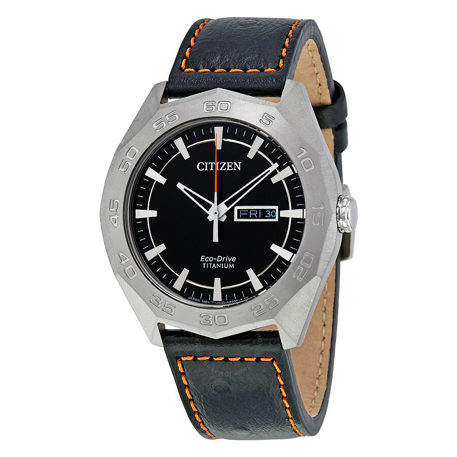 Citizen Super Black Dial Titanium Men's Watch AW0060-03E - Dawson Watches
