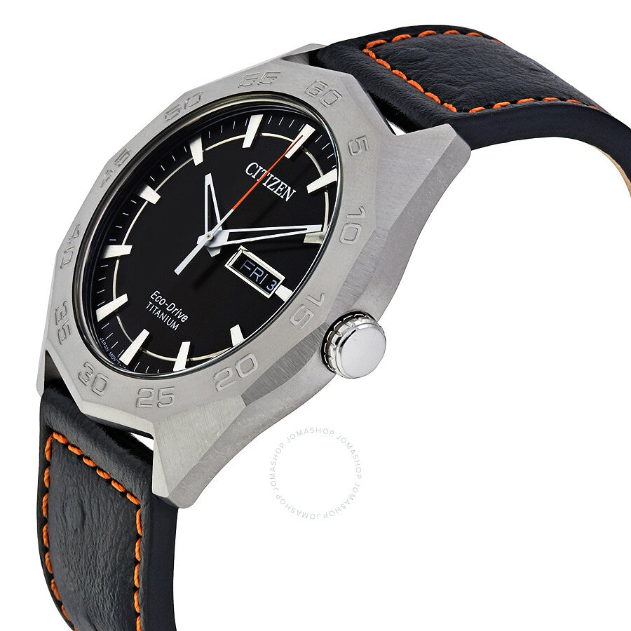 Citizen Super Black Dial Titanium Men's Watch AW0060-03E - Dawson Watches #2