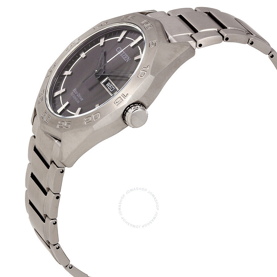 Citizen Super Titanium Eco-Drive Grey Dial Men's Watch AW0060-54H - Dawson Watches #2