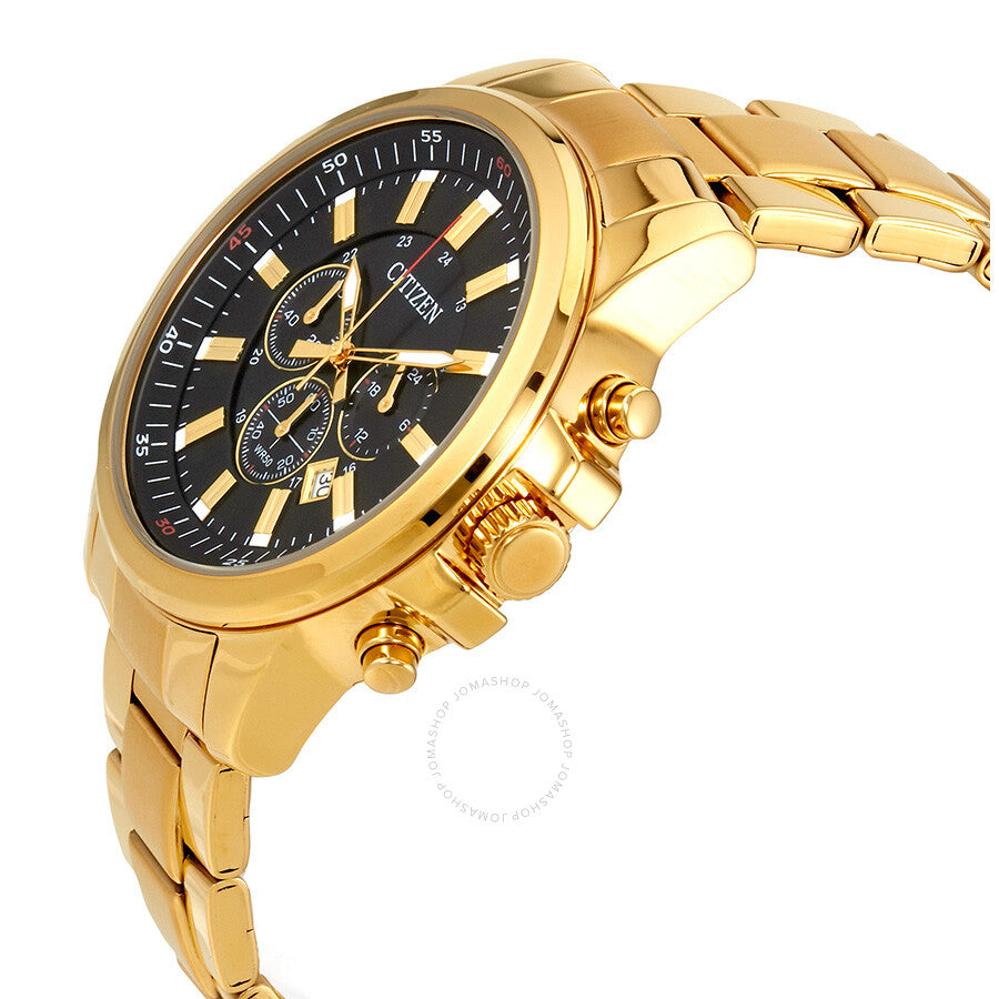 Citizen Urban Black Dial Men's Gold Tone Chronograph Watch AN8082-54E - Dawson Watches #2