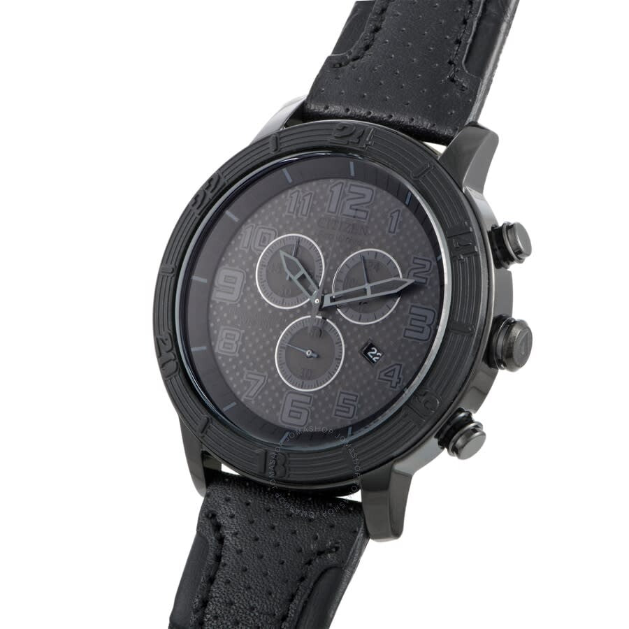 Citizen WDR Chronograph Automatic Black Dial Men's Watch AT2205-01E - Dawson Watches #2