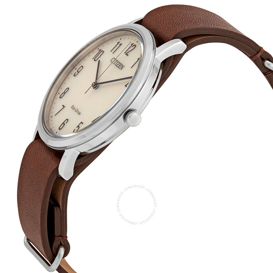 Citizen White Dial Brown Leather Men's Watch BJ6501-28A - Dawson Watches #2