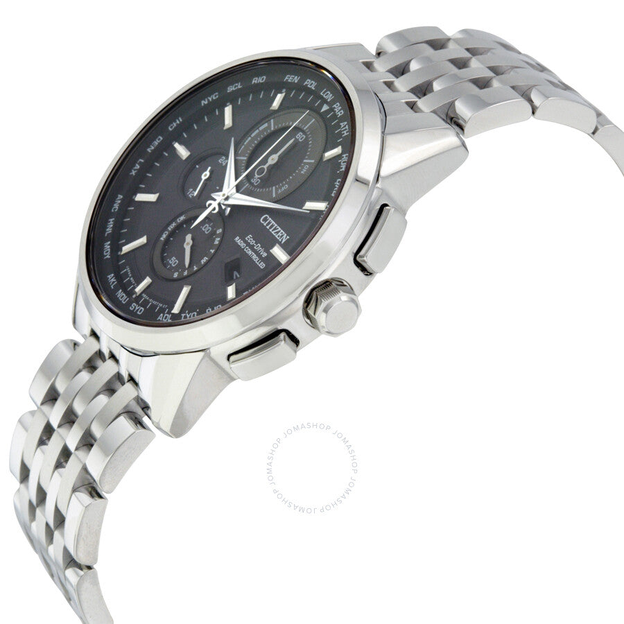 Citizen World Time A-T Perpetual Chronograph Black Dial Men's Watch AT8110-53E - Dawson Watches #2