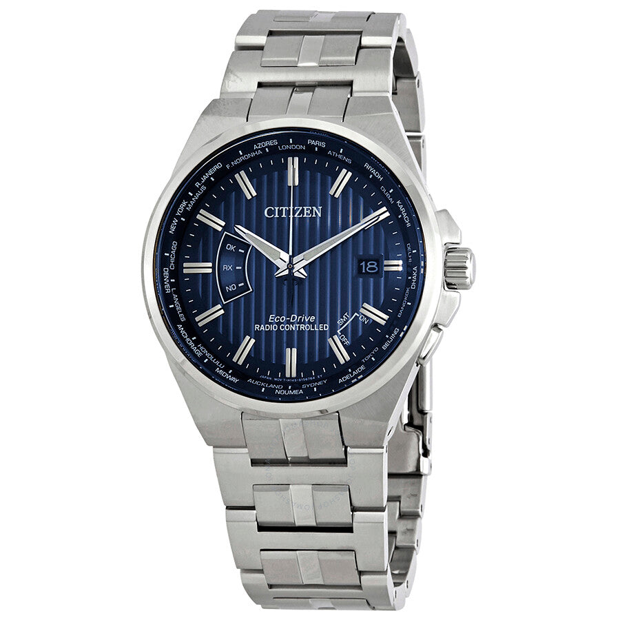 Citizen World Perpetual A-T World Time Blue Dial Men's Watch CB0160-51L - Dawson Watches