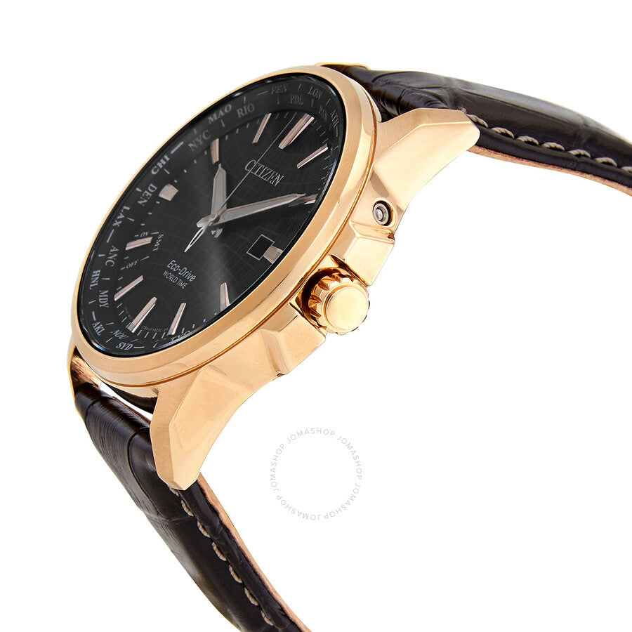 Citizen World Time Eco-Drive Black Dial Men's Watch BX1008-12E - Dawson Watches #2