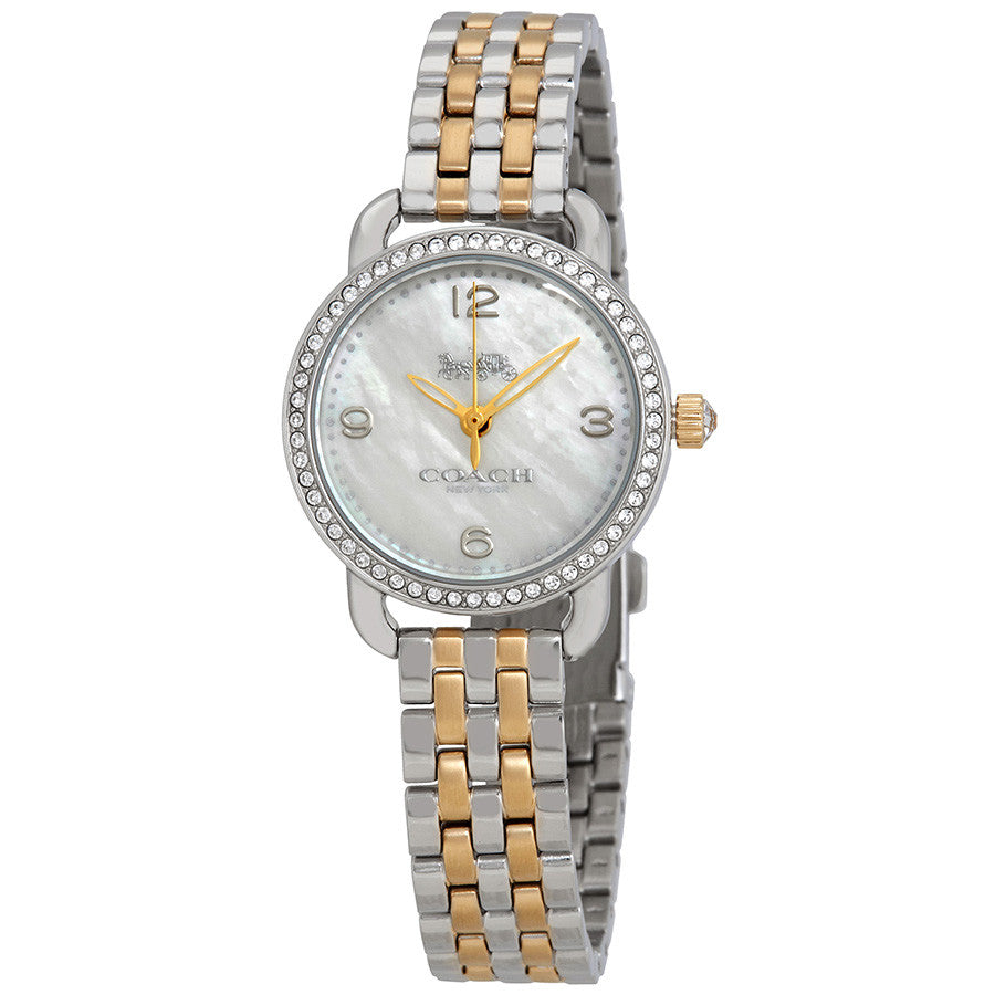 Coach Delancey Mother of Pearl Dial Two-Tone Ladies Watch 14502480