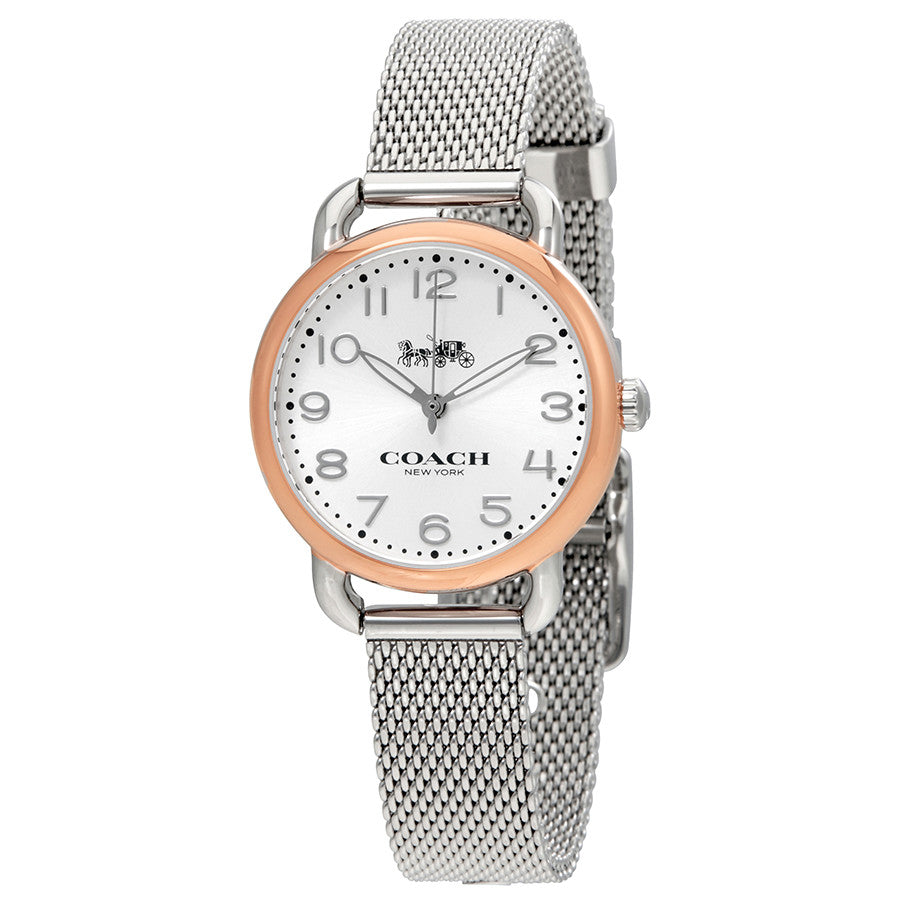 Coach Delancey Silver Dial Stainless Steel Mesh Ladies Watch 14502246