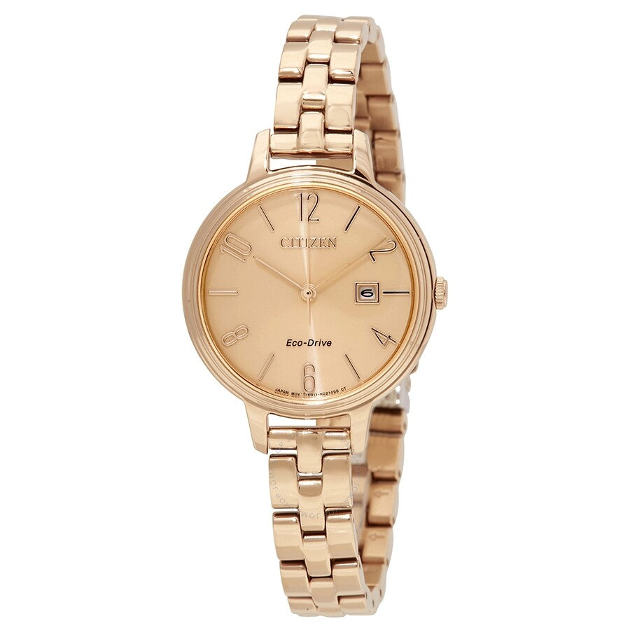 Citizen Chandler Eco-Drive Light Brown Dial Ladies Watch EW2443-55X - Dawson Watches