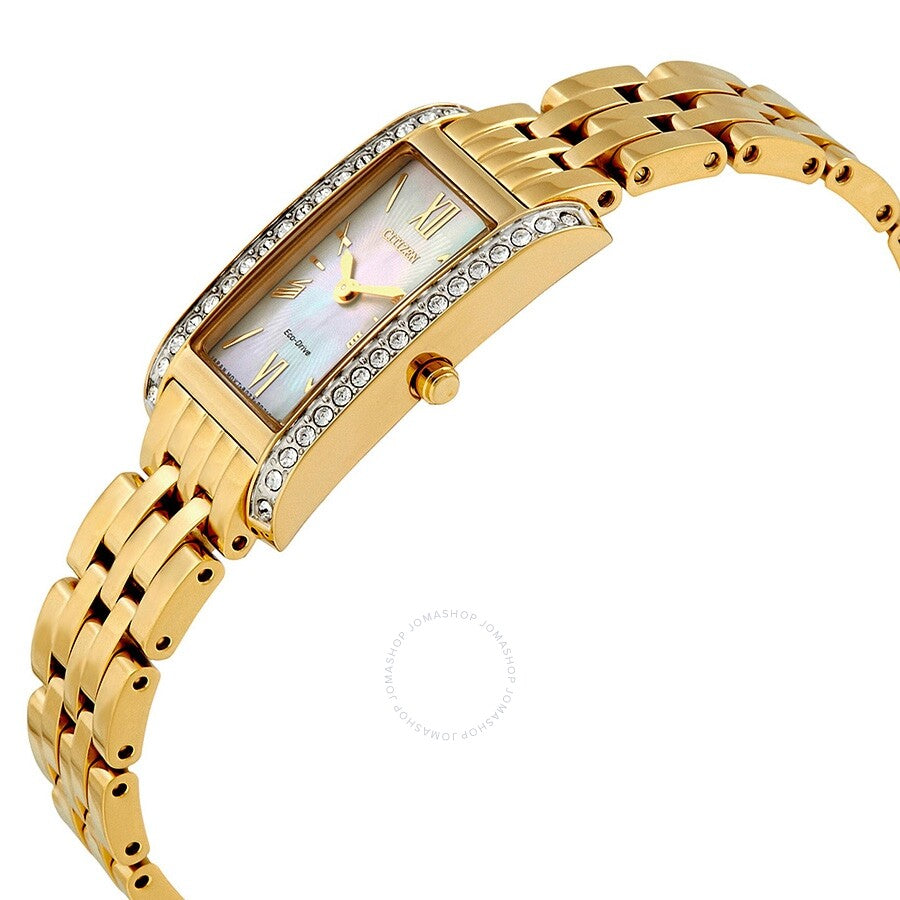 Citizen Silhouette Crystal White Mother of Pearl Dial Ladies Watch EX1472-56D - Dawson Watches #3
