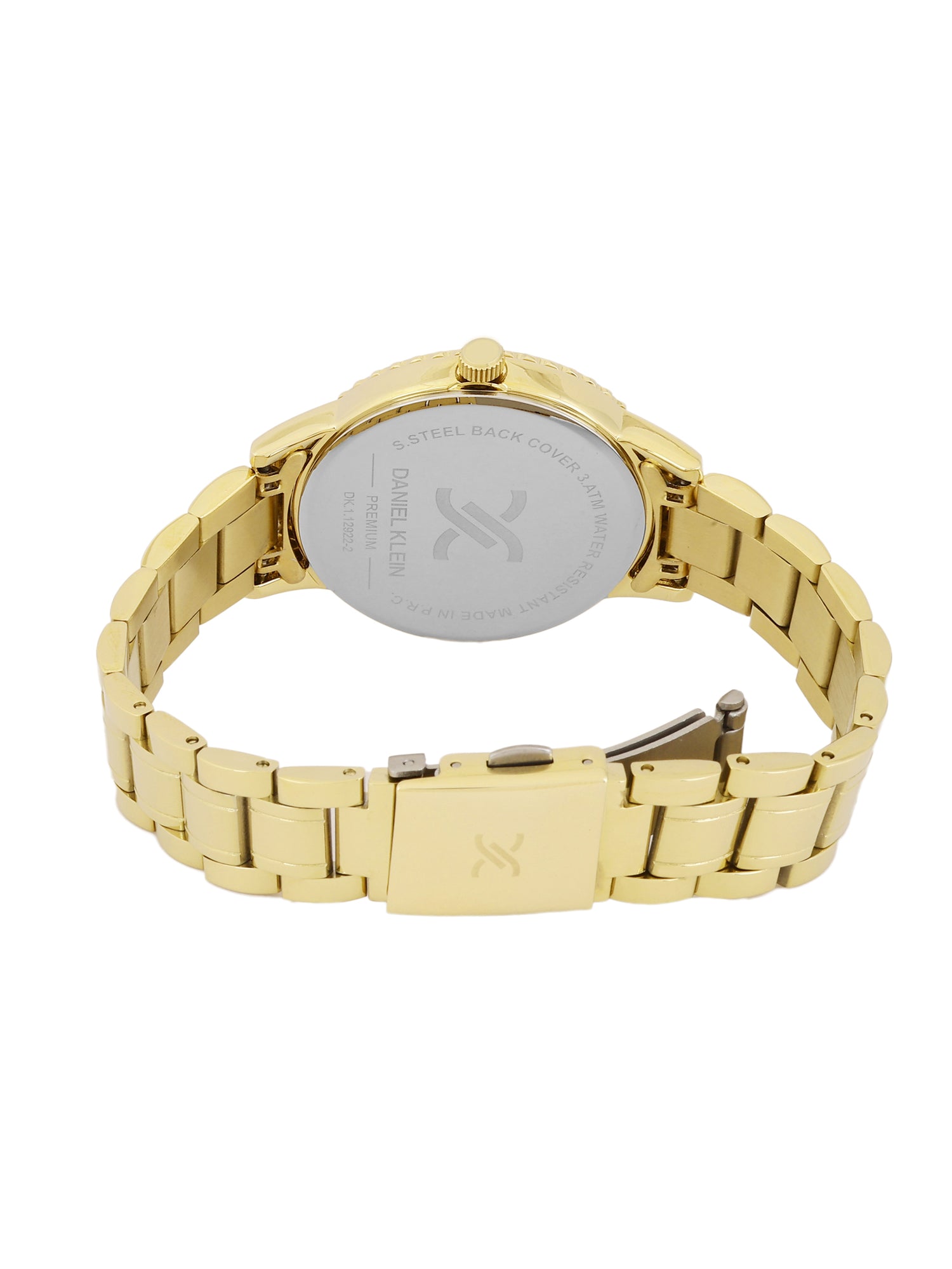 Daniel Klein Classic Three-Hands White Dial Gold Watch - DK.1.12922-2