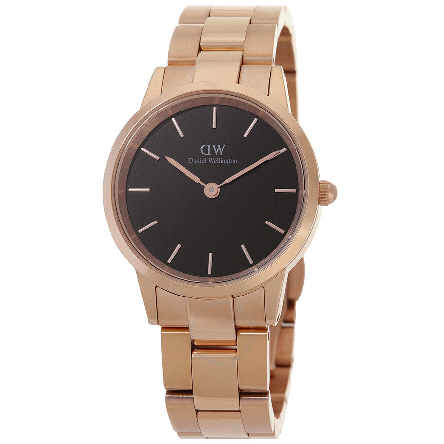 Daniel Wellington Iconic Link Quartz Black Dial Ladies Watch DW00100212 - Dawson Watches
