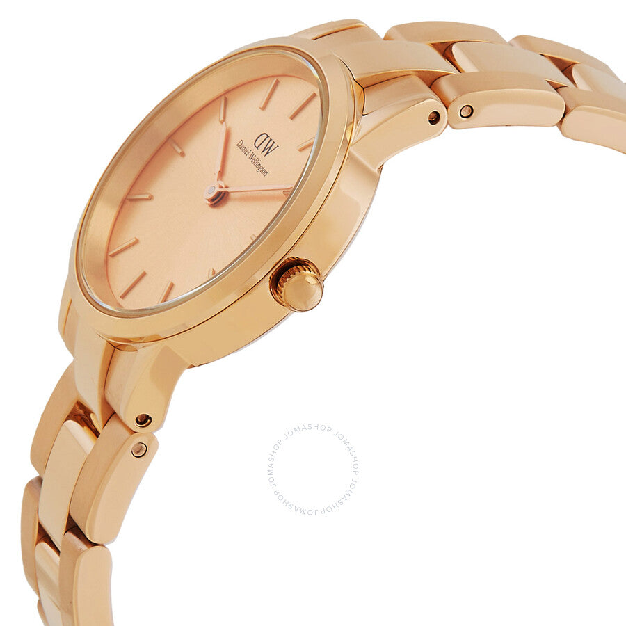 Daniel Wellington Iconic Link Rose Gold-tone Dial Ladies Watch DW00100401 - Dawson Watches #2