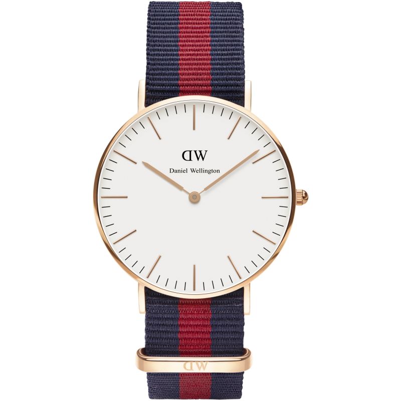 Daniel Wellington Oxford 36mm White Dial Nato Strap Gold Watch - DW00100029