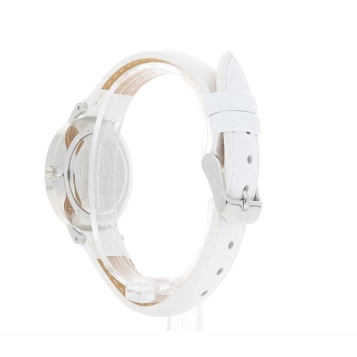 Daniel Wellington Petite Bondi 32mm White Dial Genuine Leather Women's Silver Watch - DW00100190