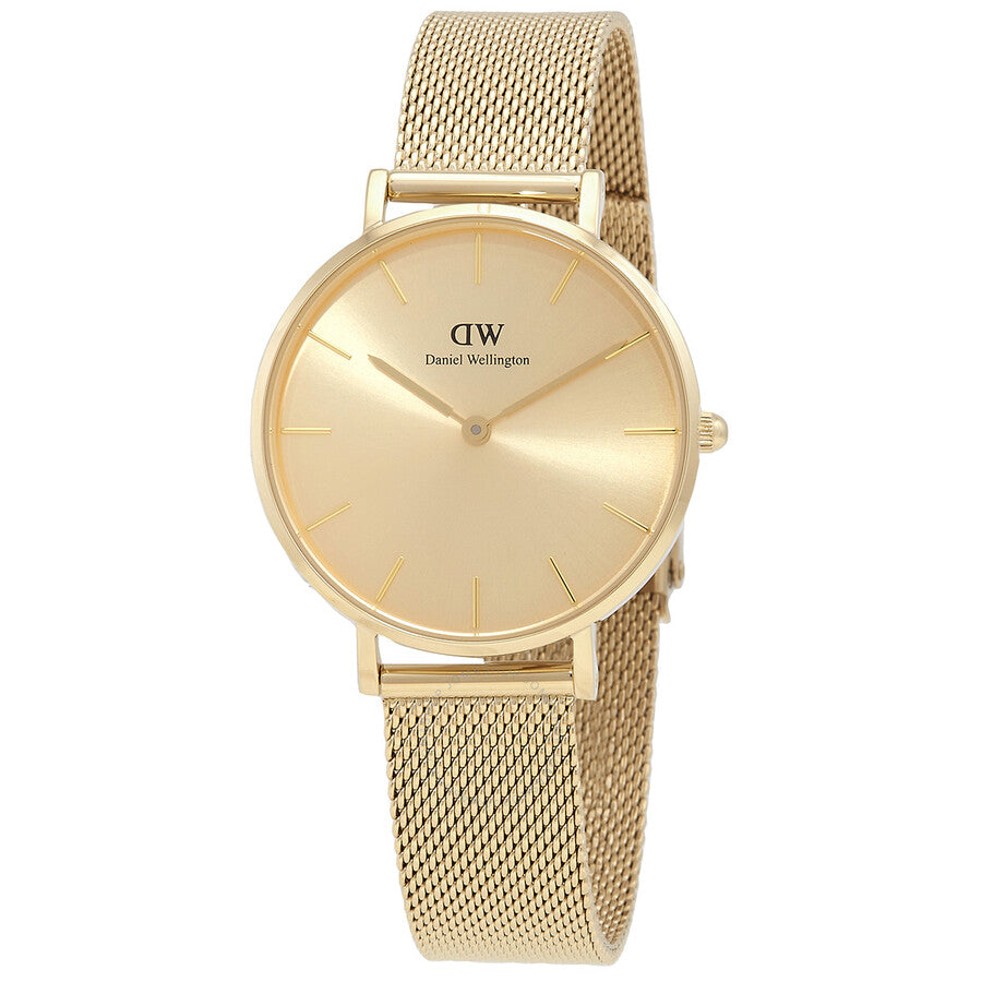 Daniel Wellington Petite Quartz Gold Dial Ladies Watch DW00100474 - Dawson Watches