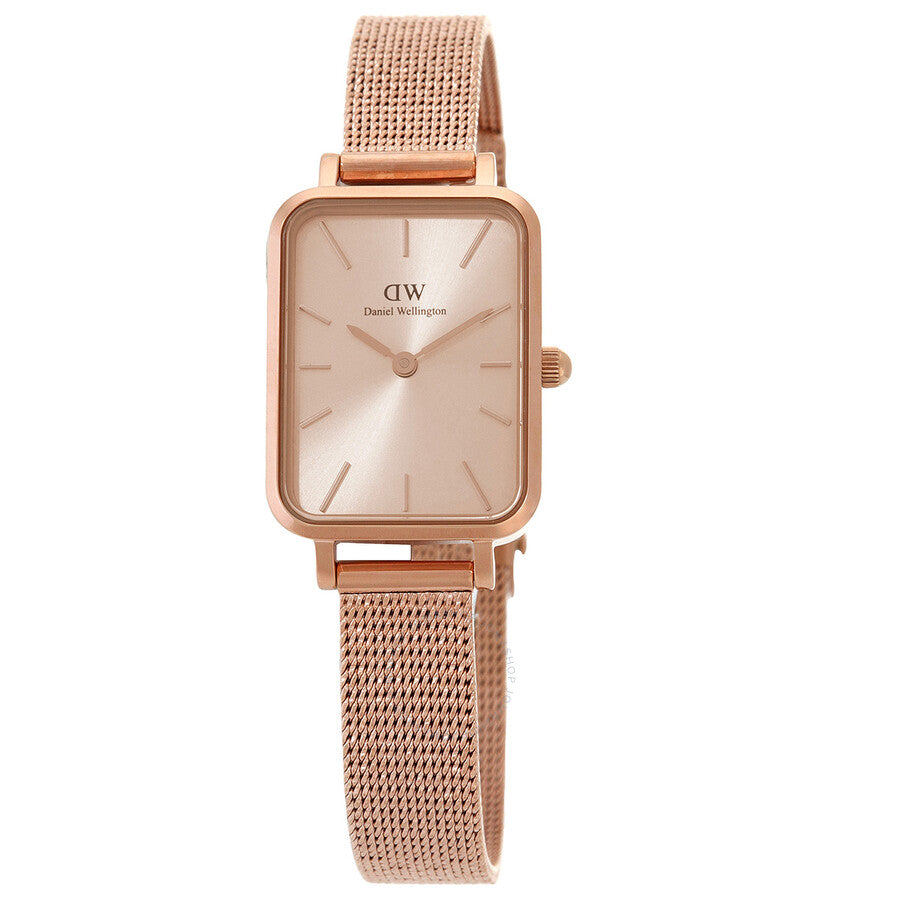 Daniel Wellington Quadro Quartz Rose Gold Dial Ladies Watch DW00100484 - Dawson Watches