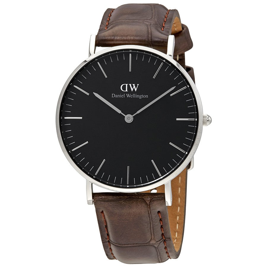 Daniel Wellington Black Classic York 36mm Women's Silver Watch DW00100146 - The Watches Men