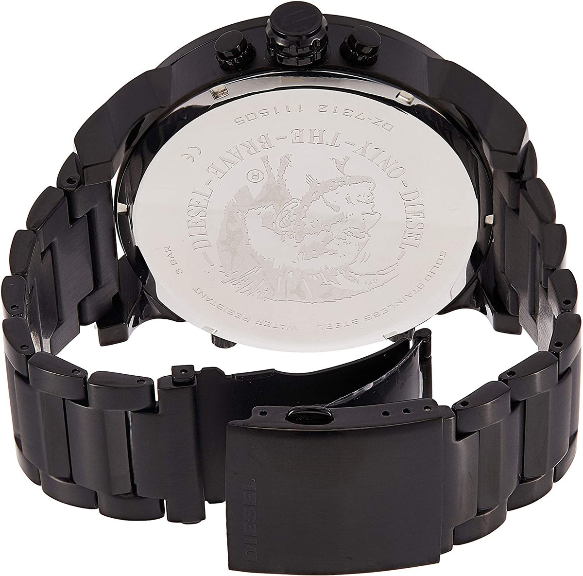 Diesel Mr daddy Chronograph GMT Men's Black Roes Gold Watch DZ7312