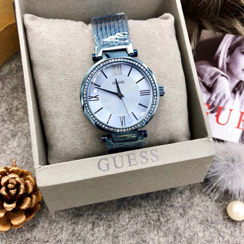 Guess Crystal Blue Dial Ladies Watch W0638L3