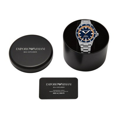 Emporio Armani Sea Explorer Automatic Multicolored Stainless Steel Watch AR60090
