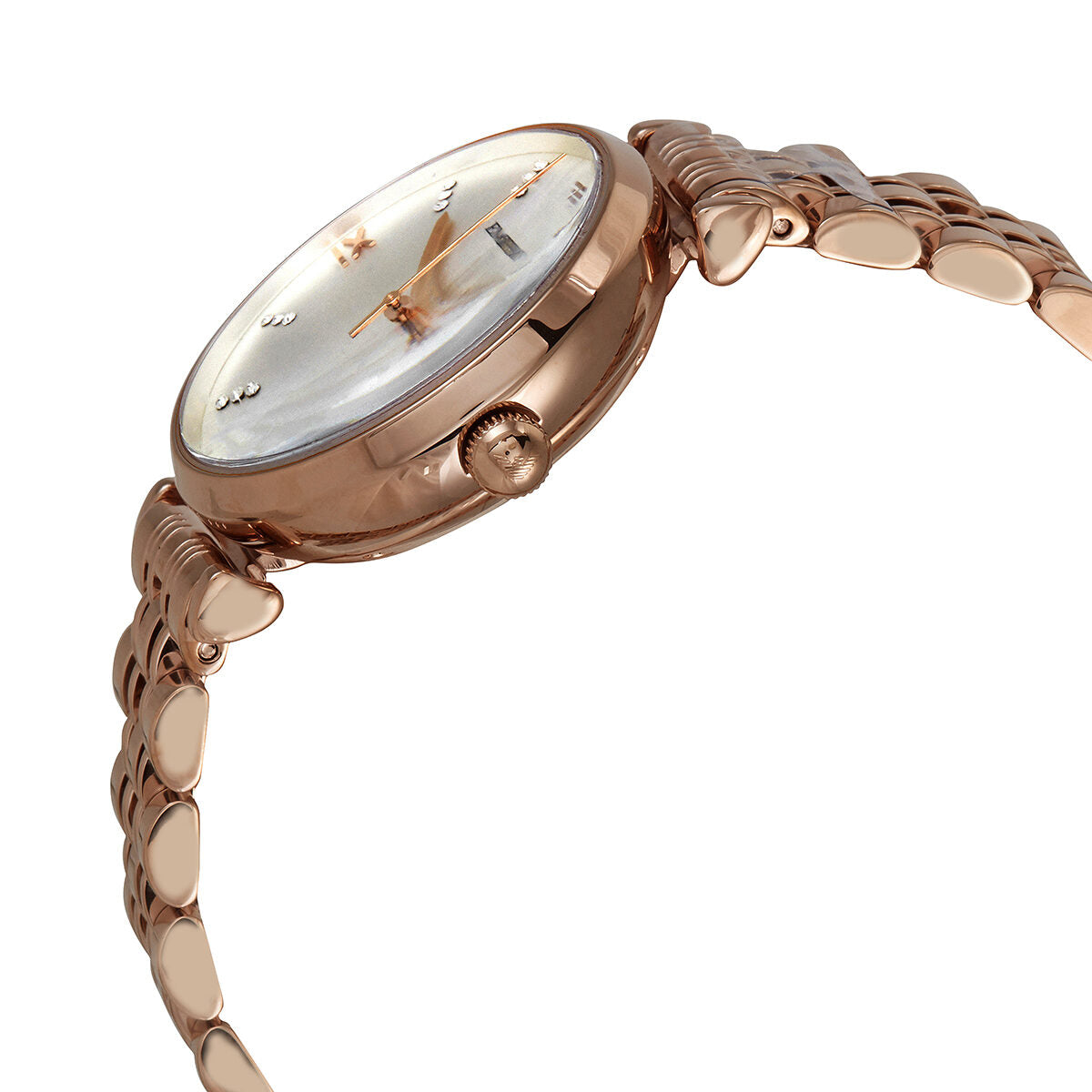 Emporio Armani Automatic Crystal Silver Dial Ladies Watch AR60023 - Dawson Watches #2