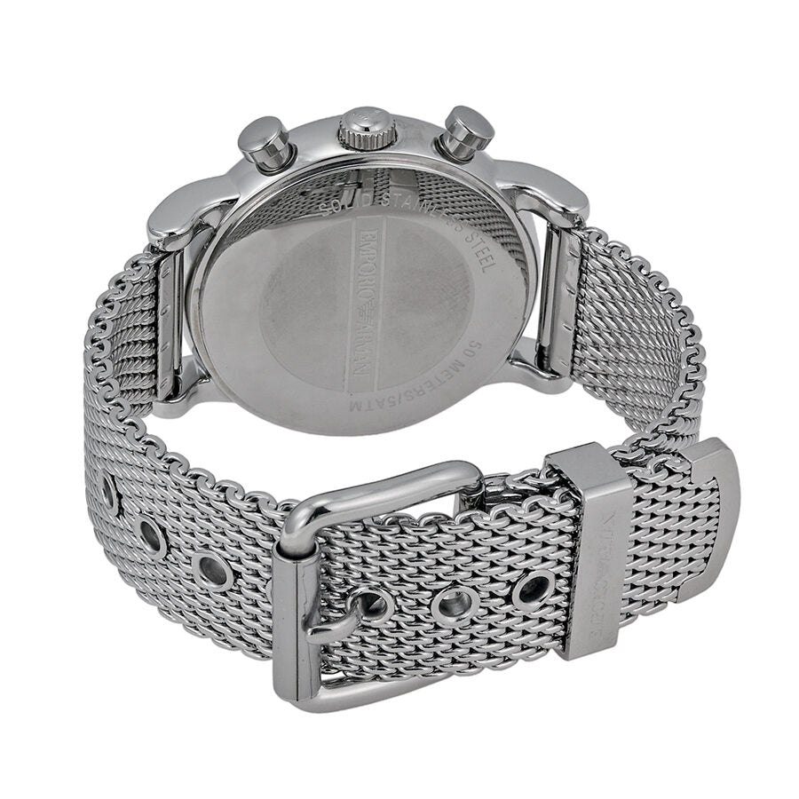 Emporio Armani Classic Chronograph Black Dial Steel Men's Watch AR1811