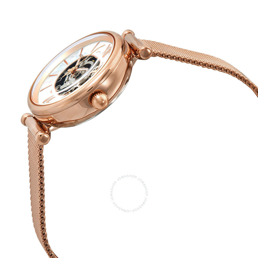 Fossil Carlie Mini Automatic Mother of Pearl Skeleton  Dial Ladies Watch ME3188 - Dawson Watches #2