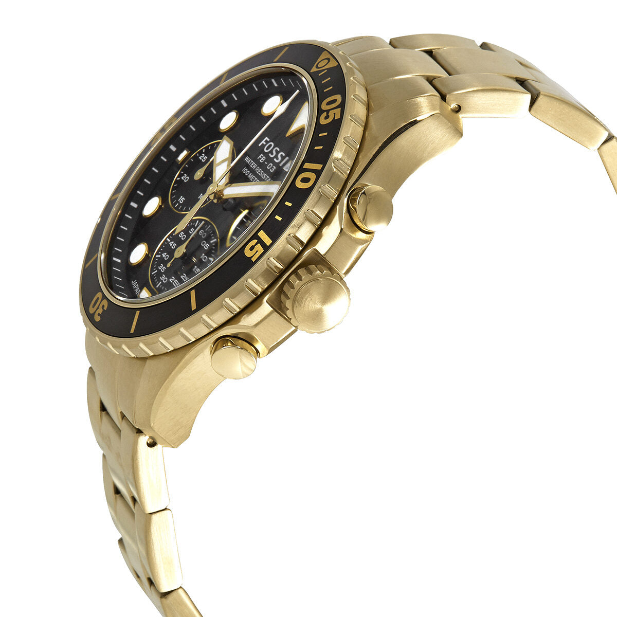Fossil FB-03 Chronograph Quartz Black Dial Men's Watch - FS5727