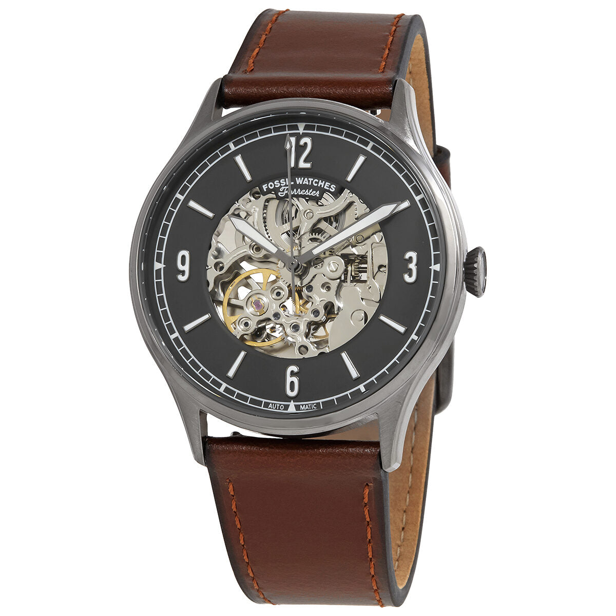 Fossil Forrester Automatic Grey Skeleton Dial Men's Watch ME3178