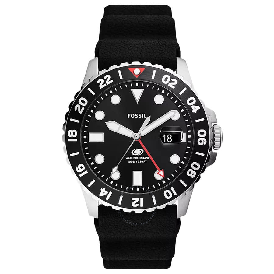 Fossil GMT Black Dial Men's Watch FS6036 - The Watches Men & Co