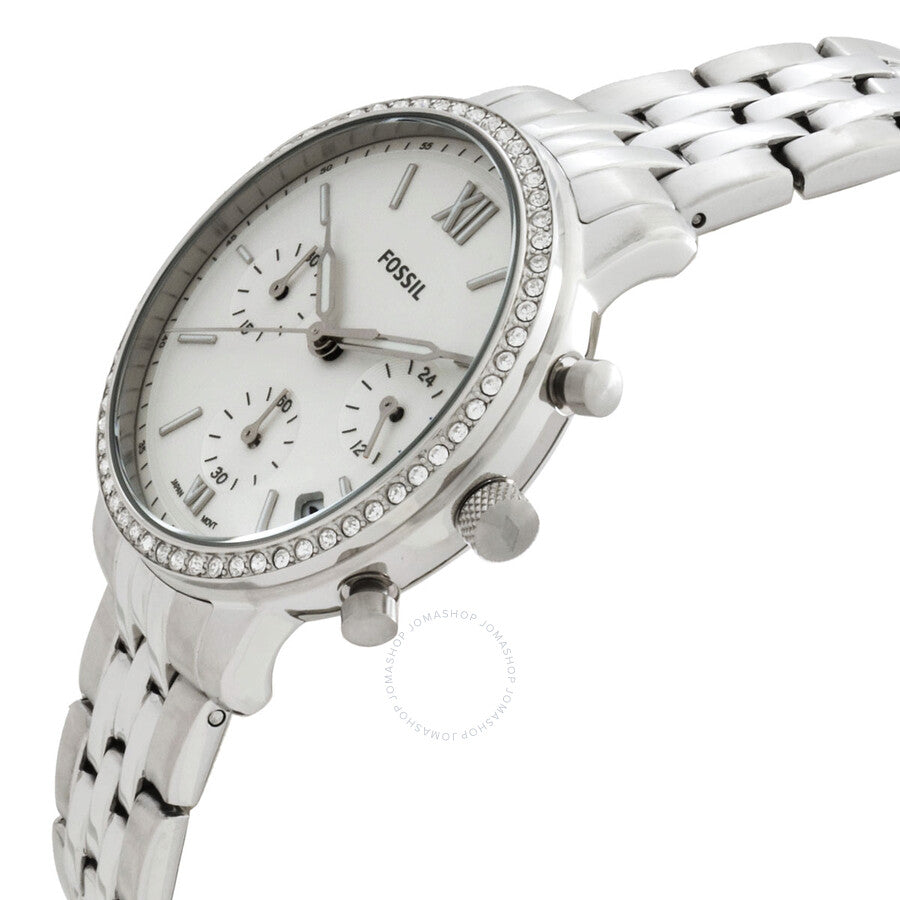 Fossil Neutra Chronograph Crystal Silver-tone Dial Ladies Watch ES5217 - Dawson Watches #2