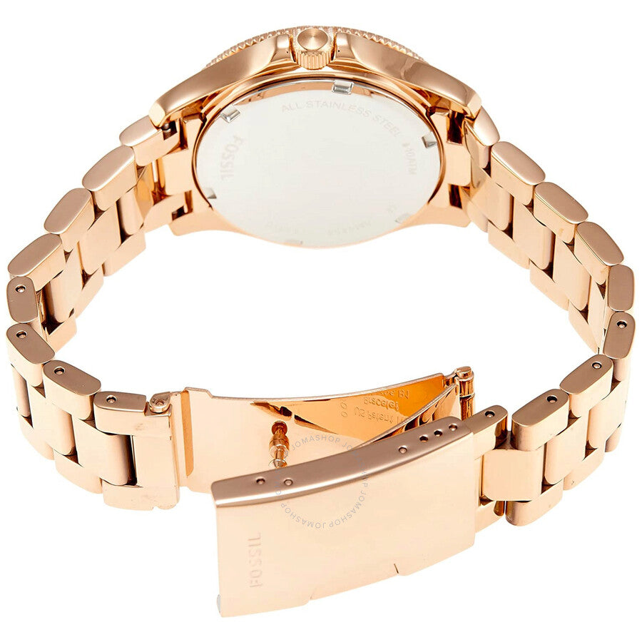 Fossil Retro Traveler Rose Dial Rose Gold-tone Ladies Watch AM4454 - Dawson Watches #4