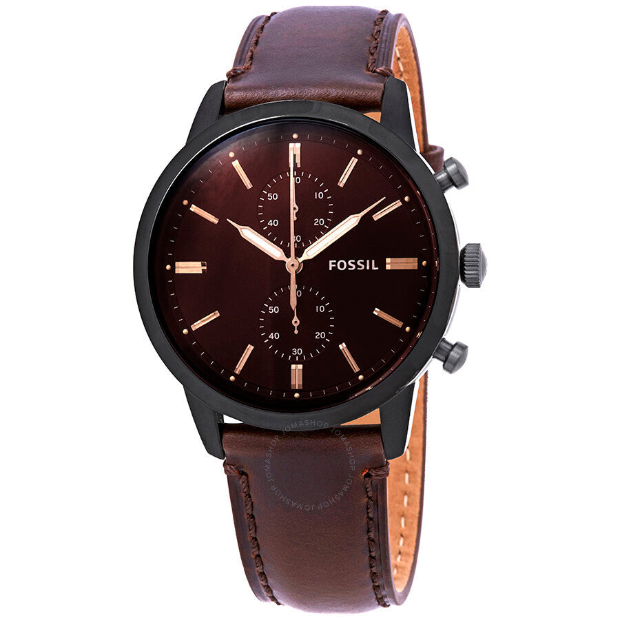 Fossil Townsman Chronograph Brown Satin Dial Men's Watch FS5437 - Dawson Watches