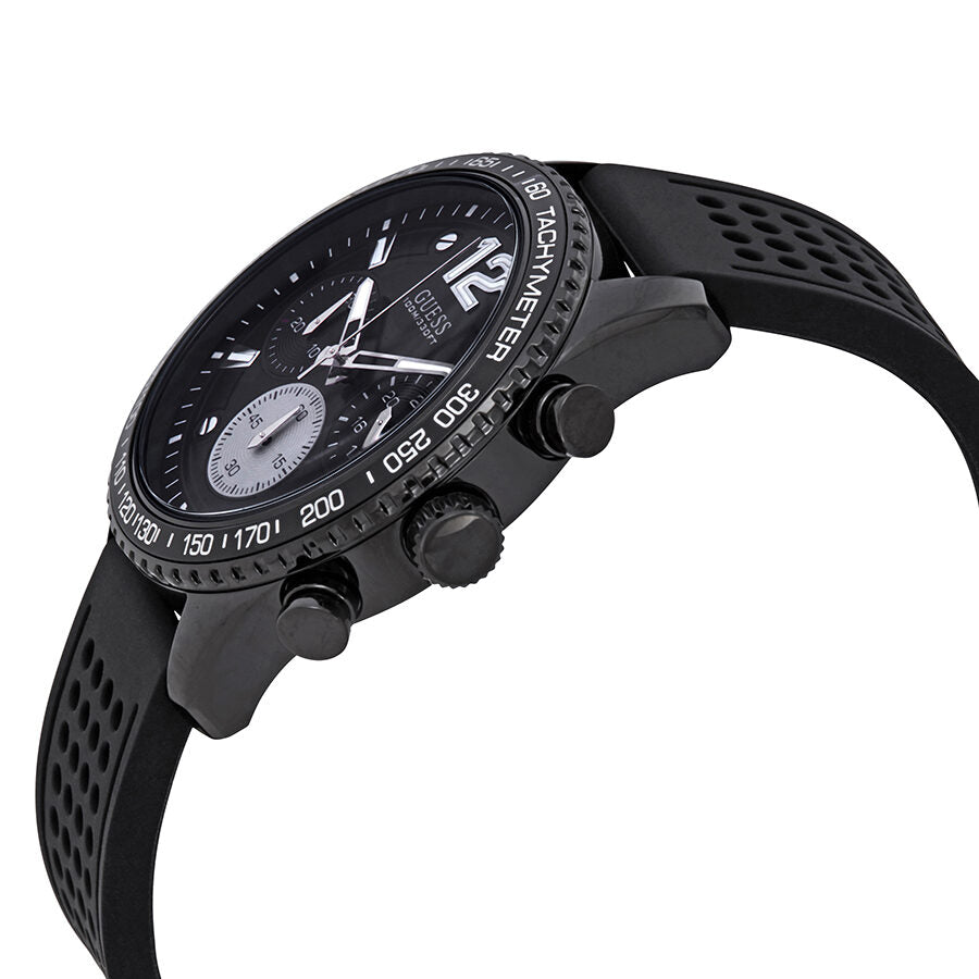 Guess Fleet Chronograph Black Dial Black Silicone Men's Watch W0971G1 - BigDaddy Watches #2