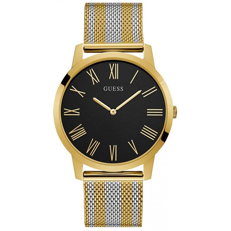 Guess Men’s Analog Stainless Steel Black Dial Men's Watch W1179G2 - The Watches Men & CO