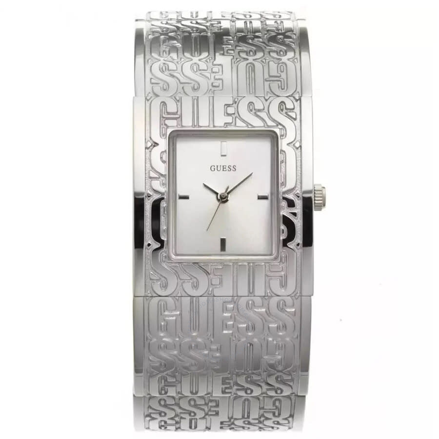 Guess Silver Steel Quartz Silver Dial Ladies Watch W0577L1 - Dawson Watches
