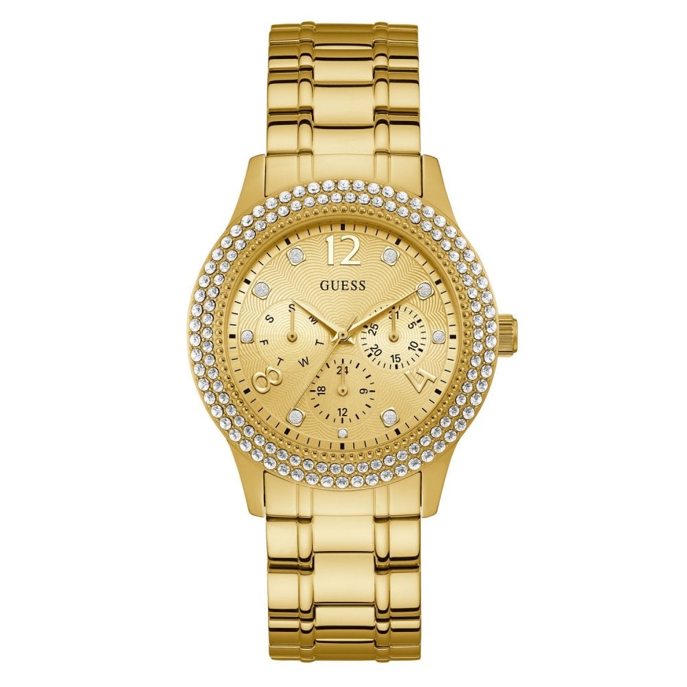 Guess Bedazzle Women's Gold Dial Metal Band Women's Watch W1097L2 - Dawson Watches