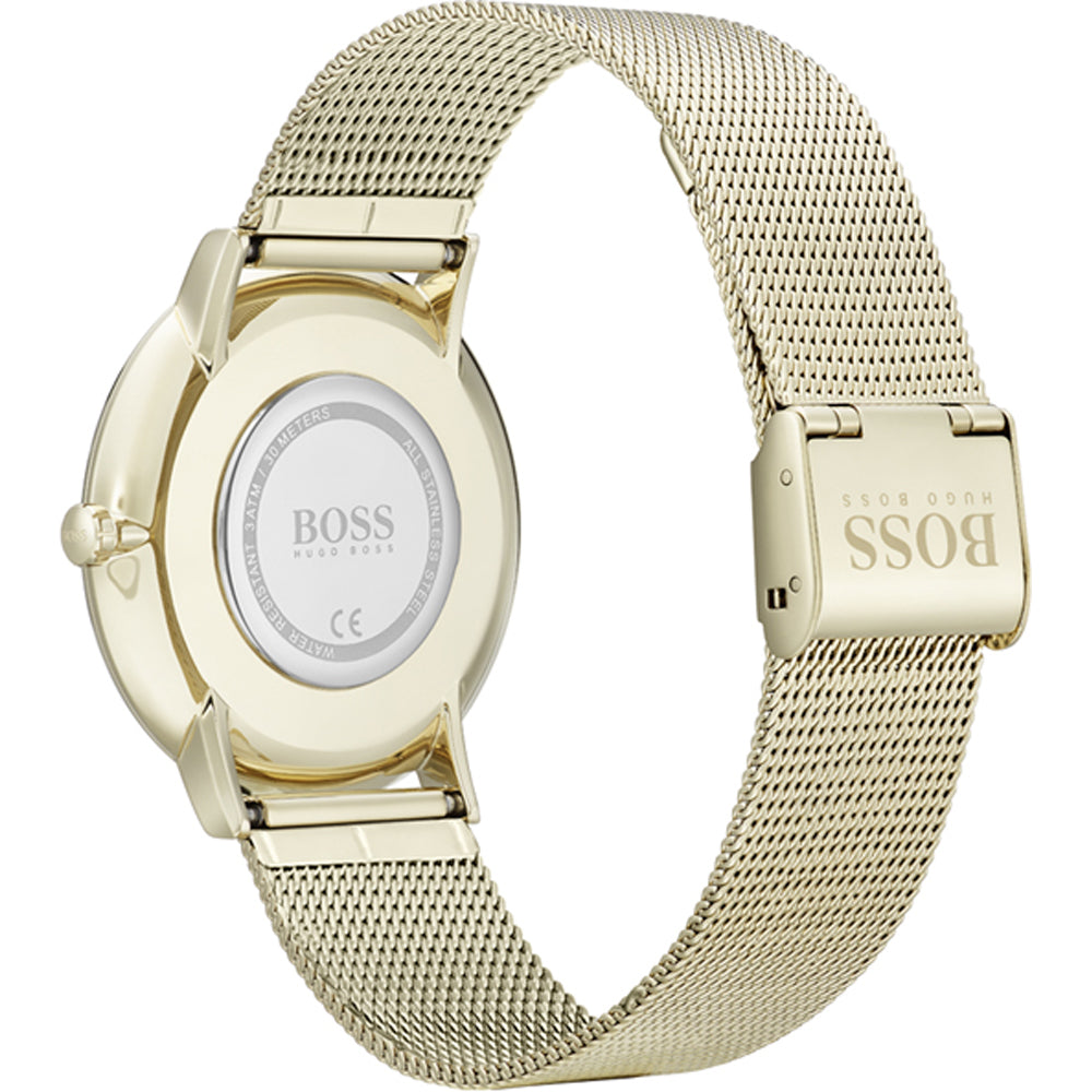 Hugo Boss Horizon Black Dial Gold Tone Band Men's Watch HB1513735 - Dawson Watches #6