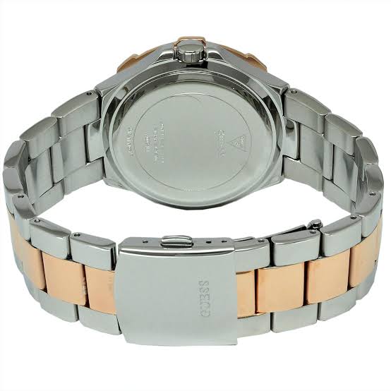 Guess Vista Crystal Paved Two-Tone Men's Watch W0024L1
