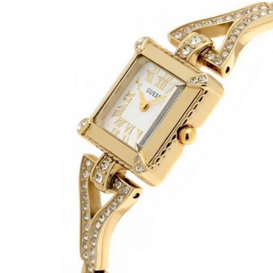 Guess Flawless Diamond White Dial Gold Ladies Watch W0137L2