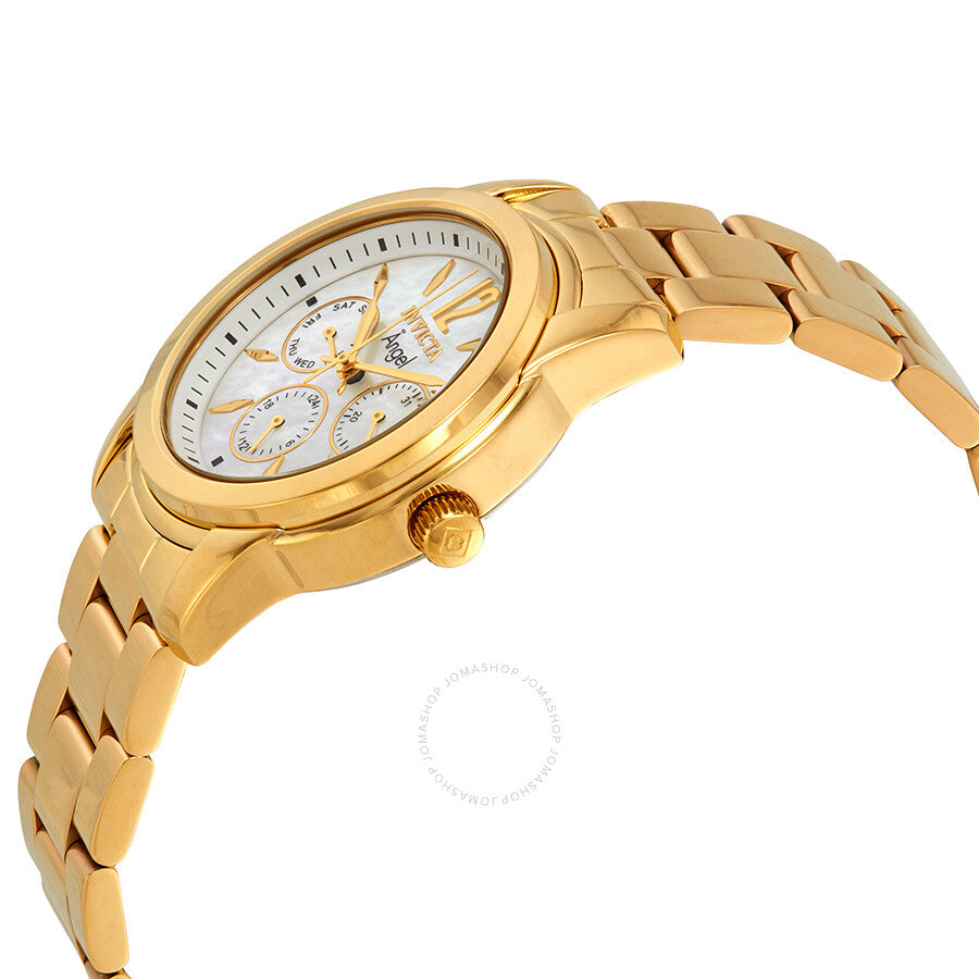 Invicta Angel Multi-Function White Dial Gold-plated Ladies Watch 0465 - Dawson Watches #2