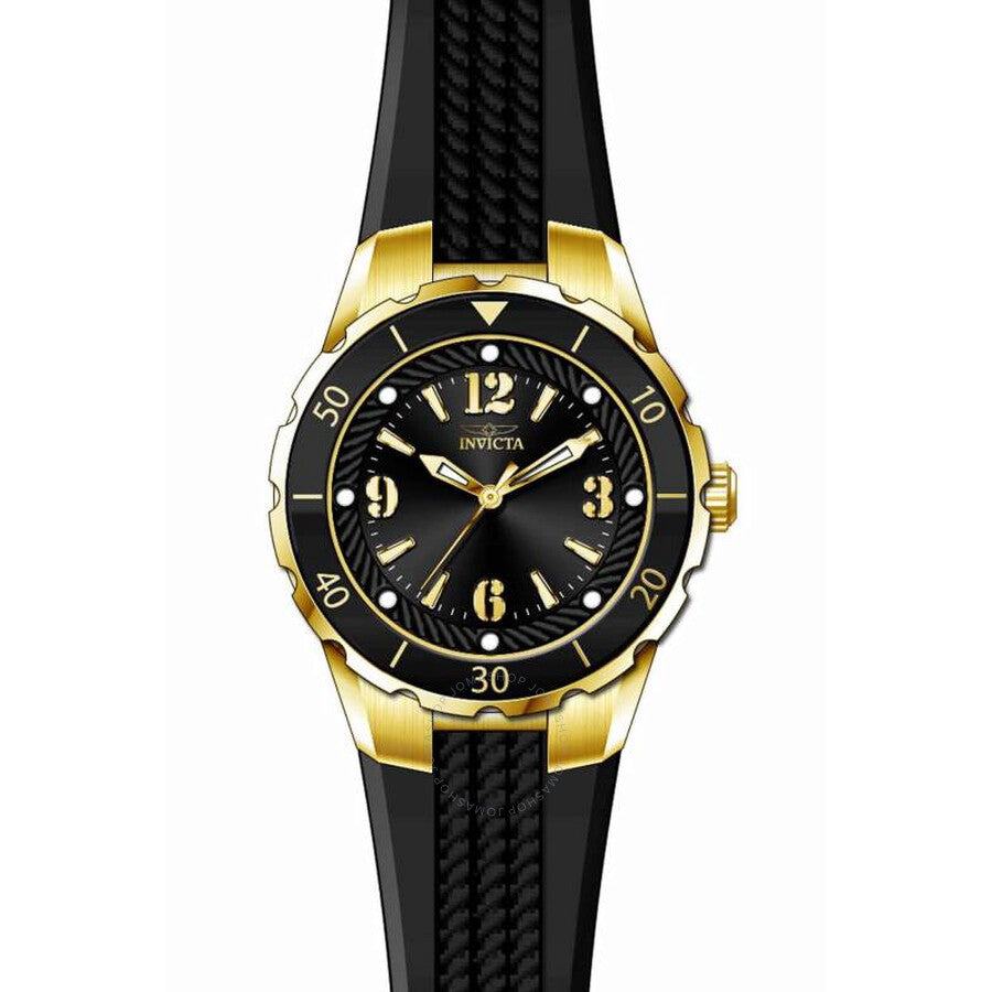 Invicta Angel Zager Exclusive Quartz Black Dial Ladies Watch 17486 - Dawson Watches #2