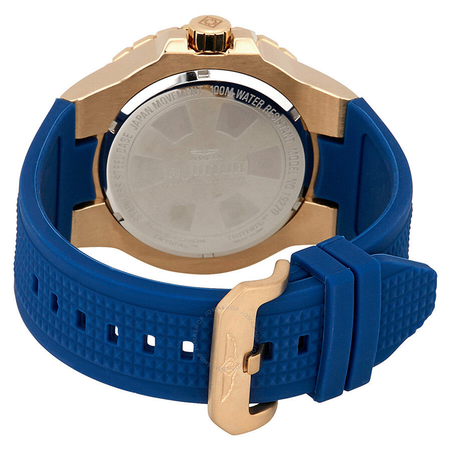 Invicta Aviator Zager Exclusive Blue Dial Blue Silicone Men's Watch 19270 - Dawson Watches #3