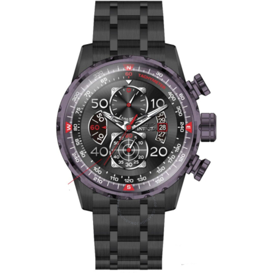 Invicta Aviator Chronograph Quartz Black Dial Men's Watch 40702 - Dawson Watches #2