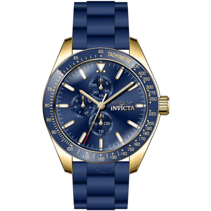 Invicta Aviator Quartz Blue Dial Men's Watch 38403 - Dawson Watches #2