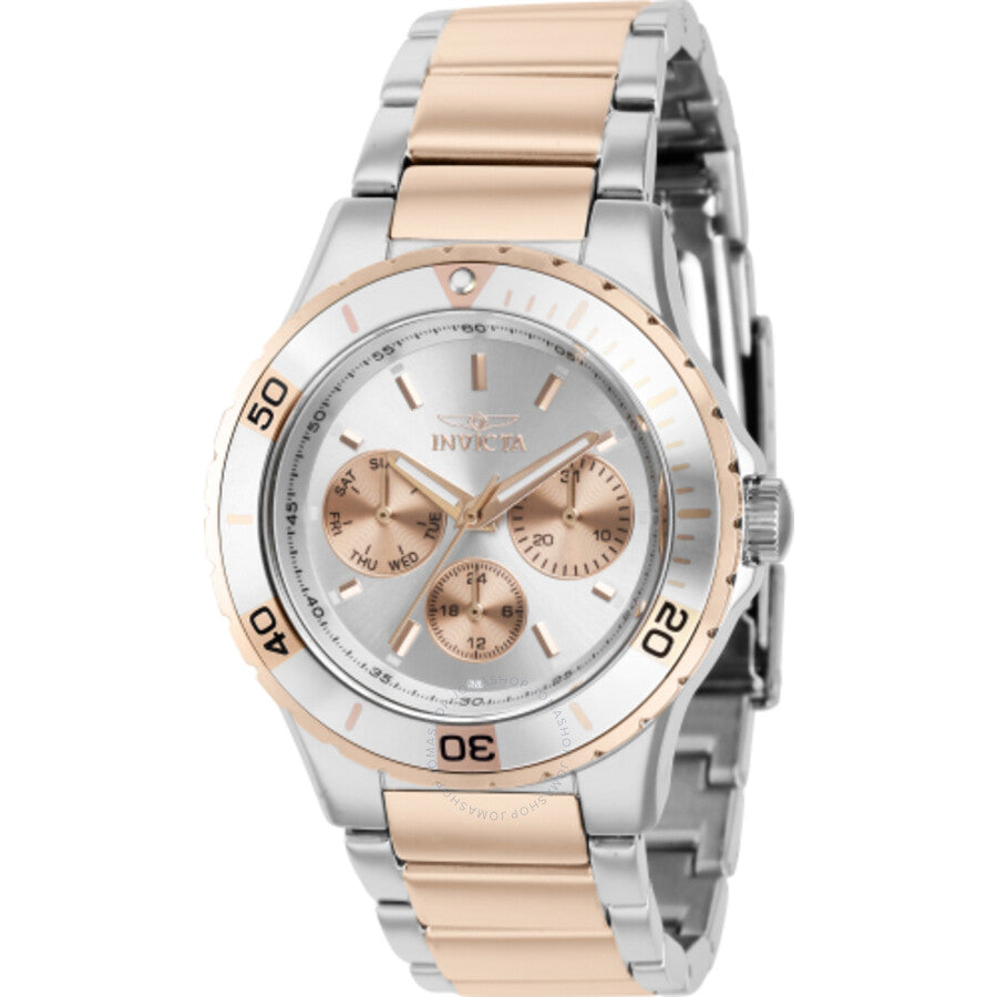 Invicta Aviator Quartz Silver Dial Ladies Watch 37571 - Dawson Watches
